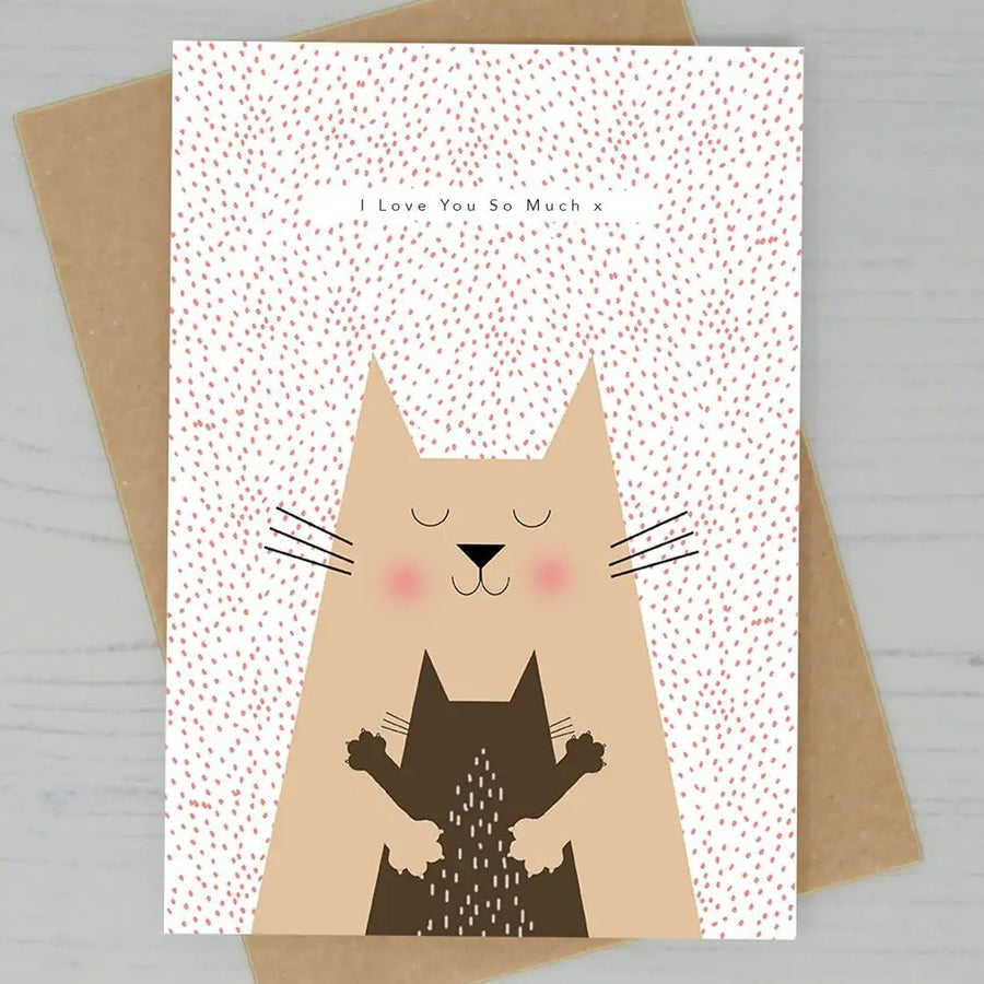 I Love You Cat Hug Card