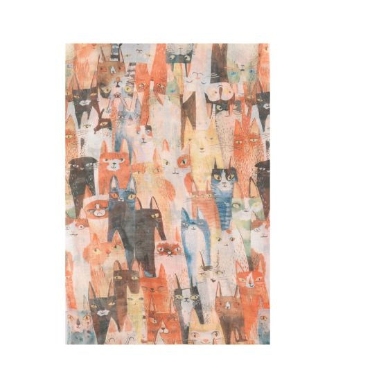 Watercolour Cats Printed Scarf
