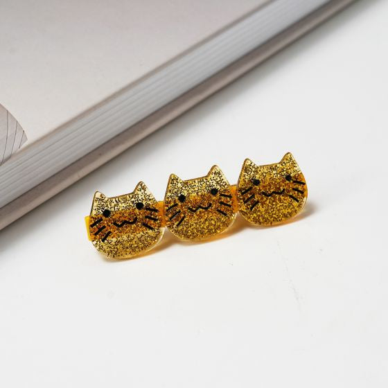 Cat Face Trio Hair Clip