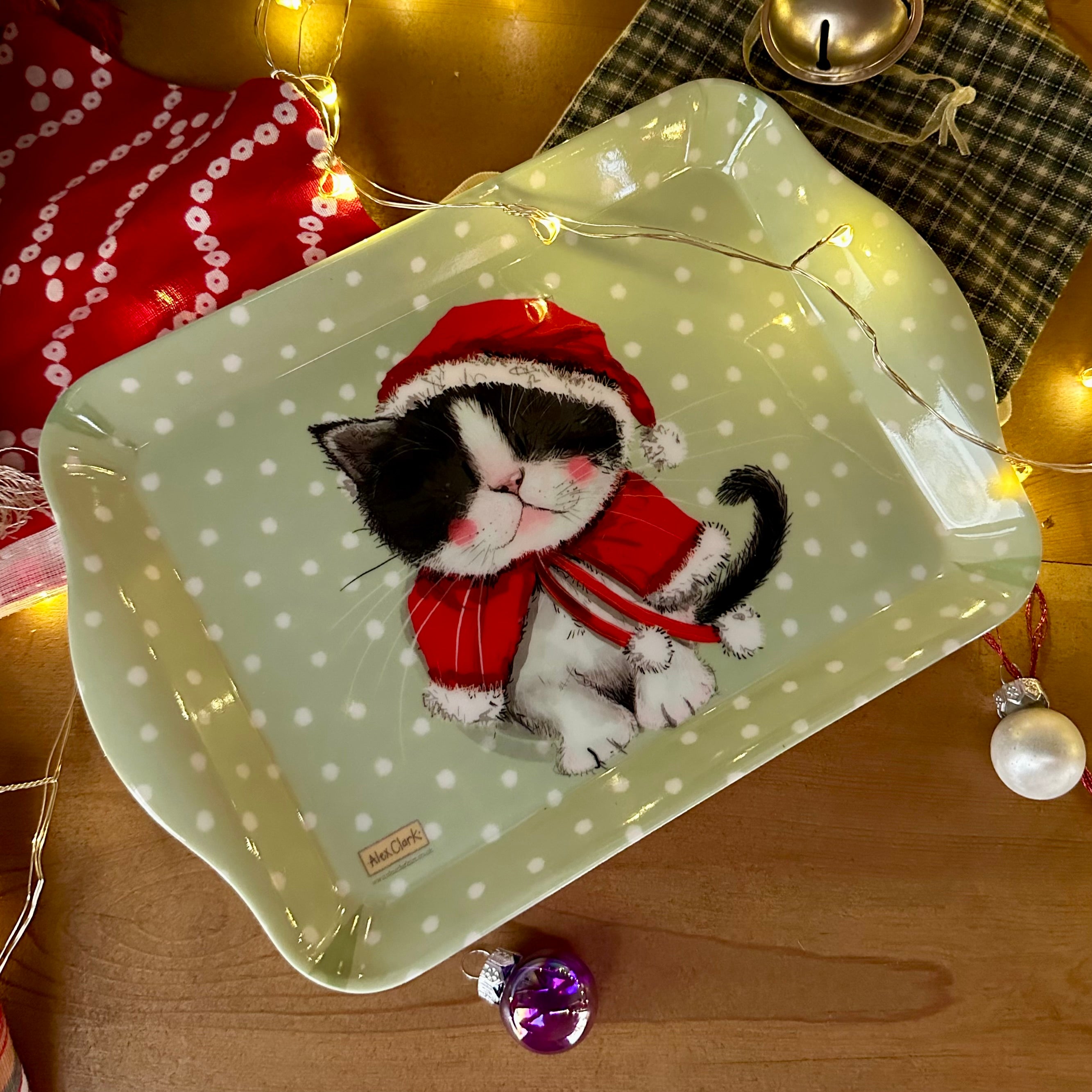 Christmas Kitten Snack Tray, by Alex Clark