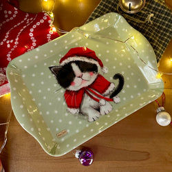 Christmas Kitten Snack Tray, by Alex Clark