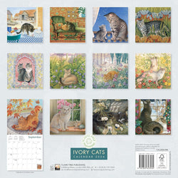 Ivory Cats 2026 Wall Calendar
