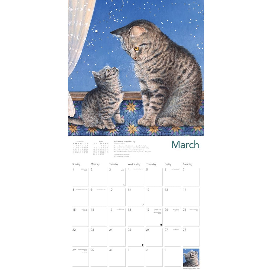 Ivory Cats 2026 Wall Calendar