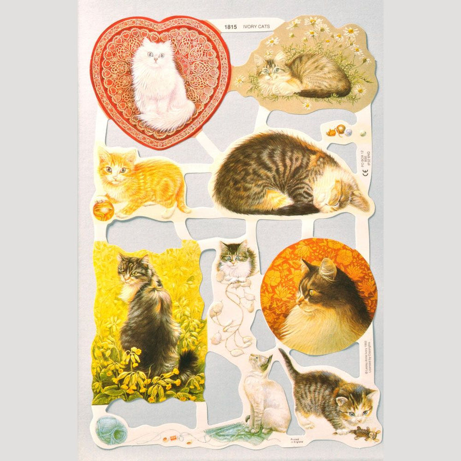 Ivory Cats Scrap Sheets