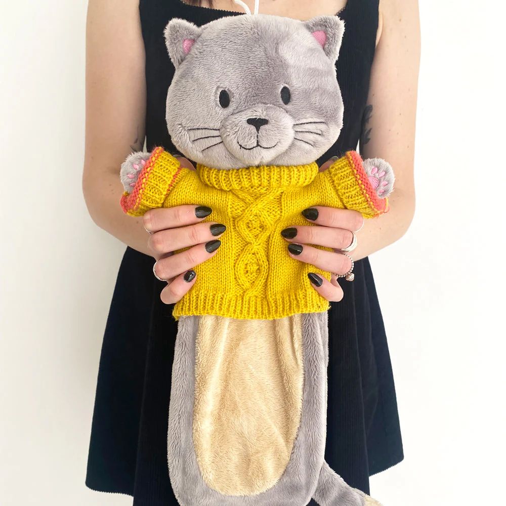 Jumper Cat Long Hot Water Bottle