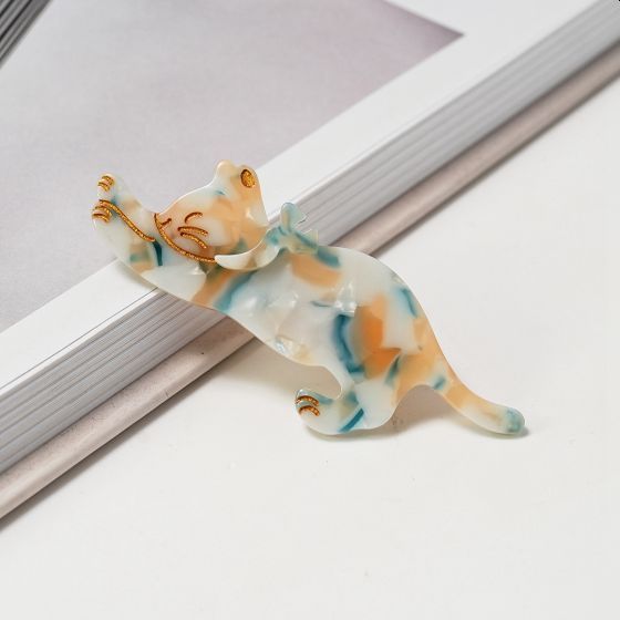 Leaping Cat Hair Clip