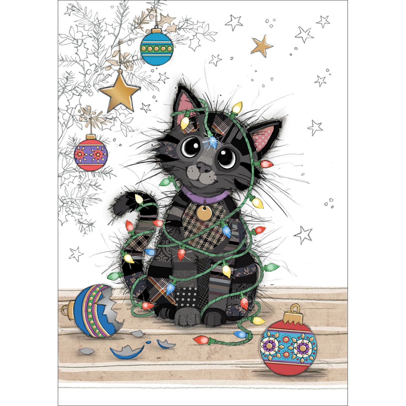 Kitten Lights Christmas Card Pack