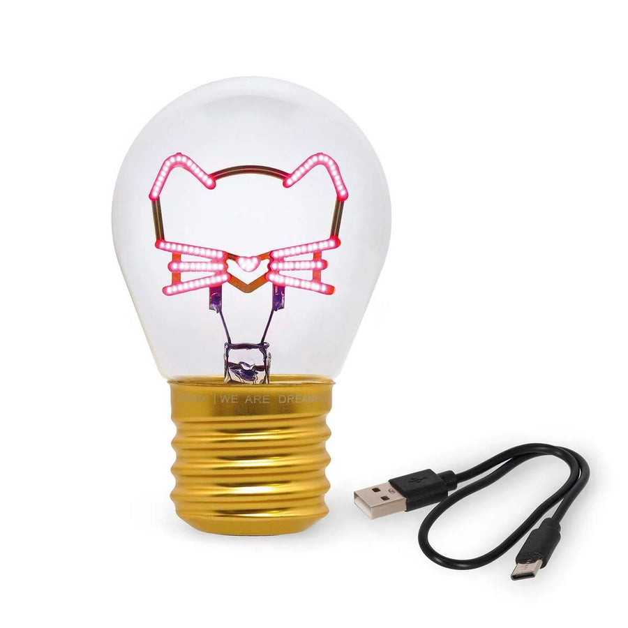 Cordless Pink Kitty Lightbulb