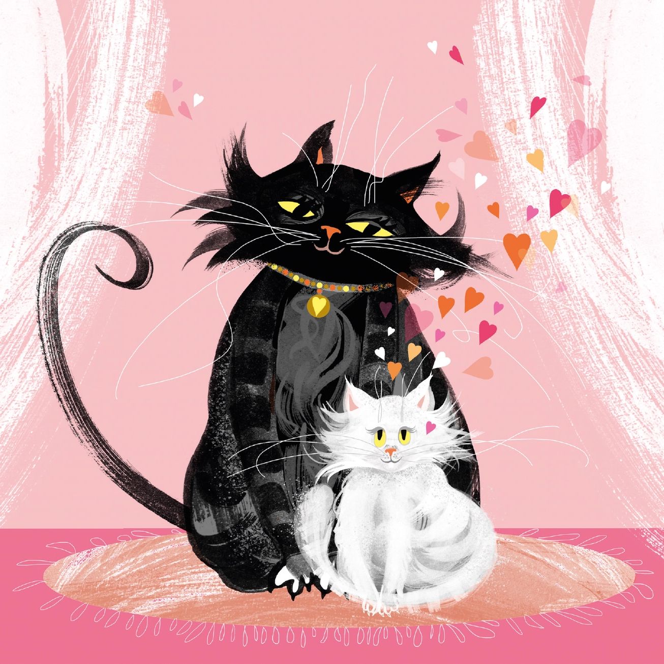 Kitty Cat Love Greetings Card