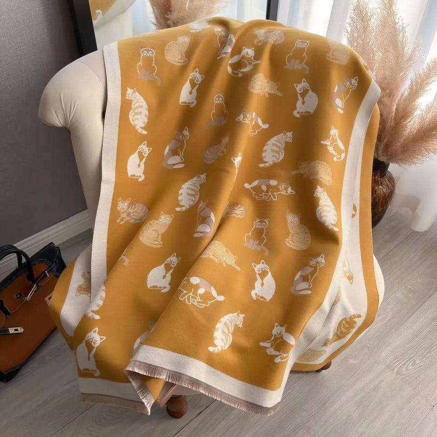 Kitty Cats Warm Shawl