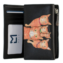 Kitty Crew Tri-fold Leather purse