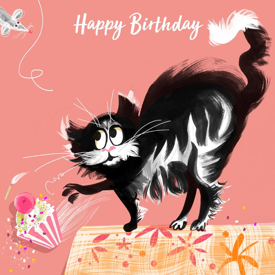 Kitty Cupcake Paw Behaviour Birthday Card