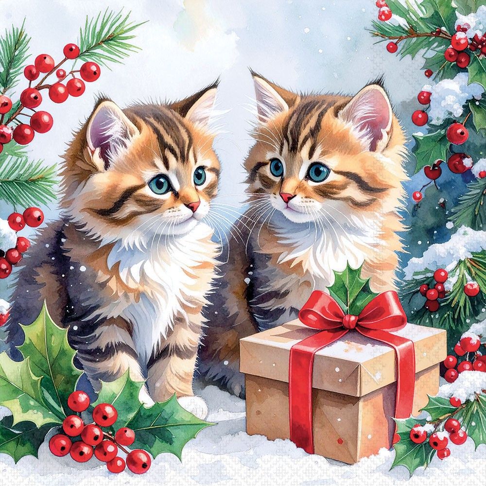 Kitty Gift Festive Napkins