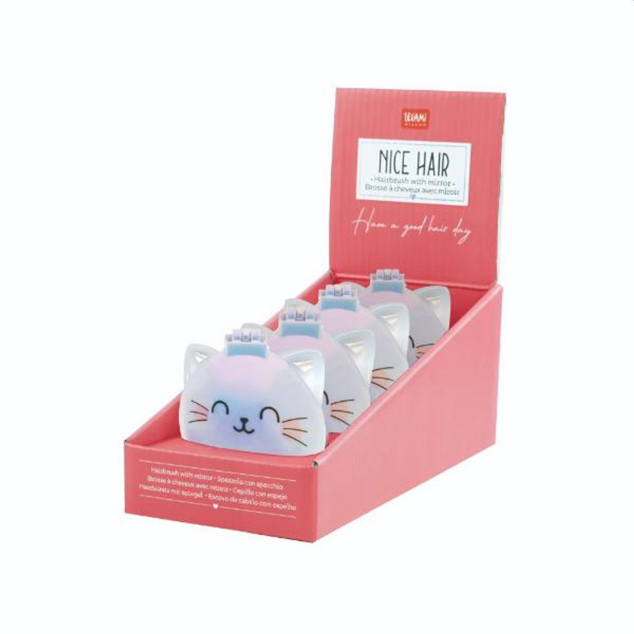 Kitty Hairbrush with Mirror