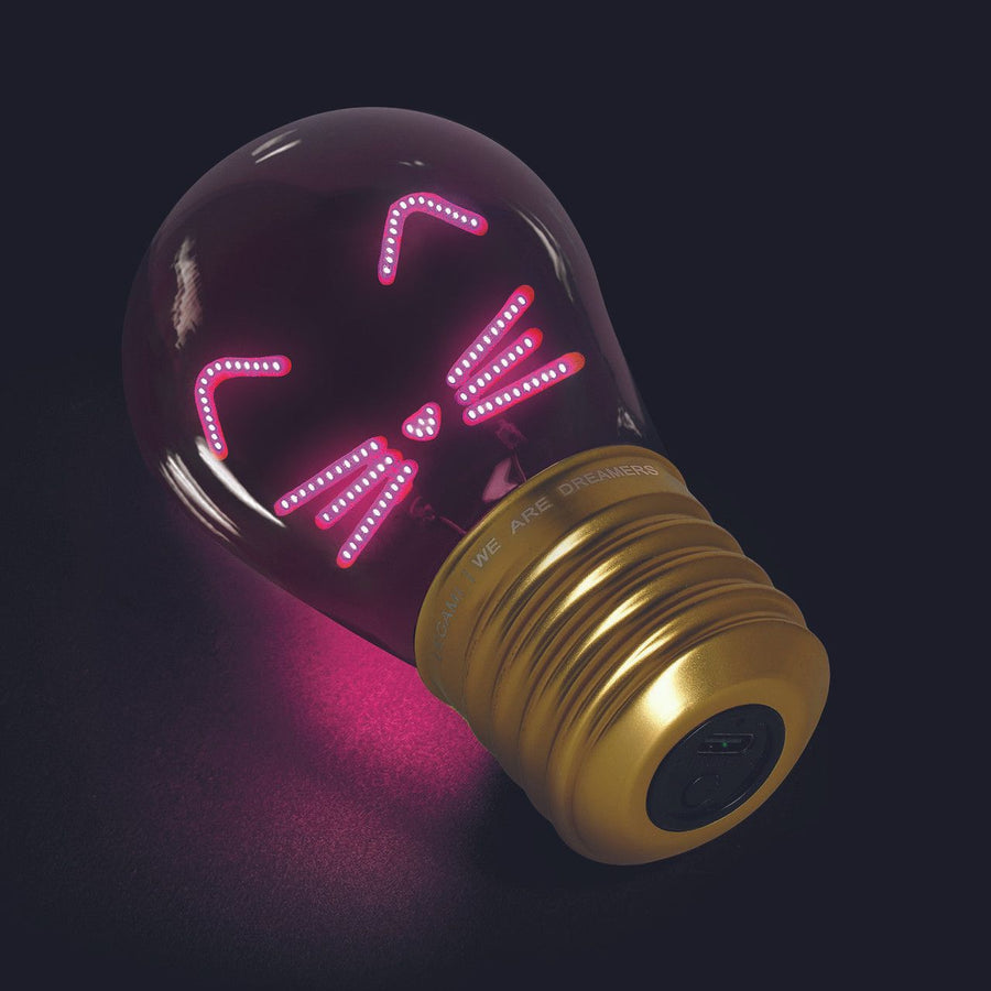 Cordless Pink Kitty Lightbulb
