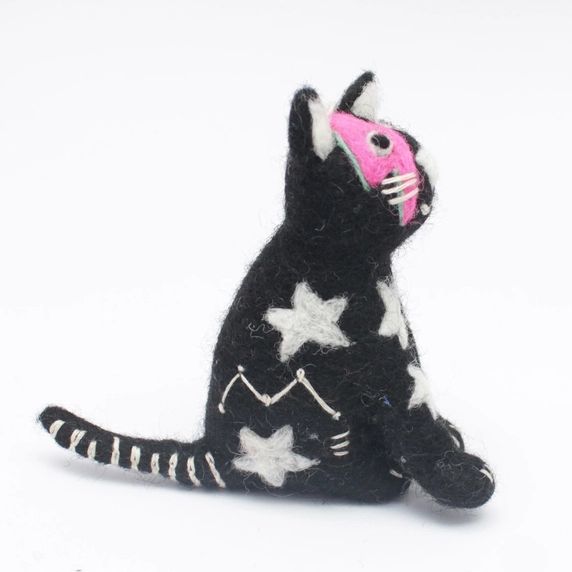 Kitty Starfluff Art Cat Felt Decoration