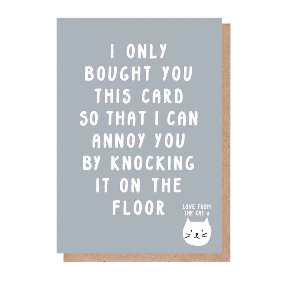 Knocking it on the Floor Cat Card