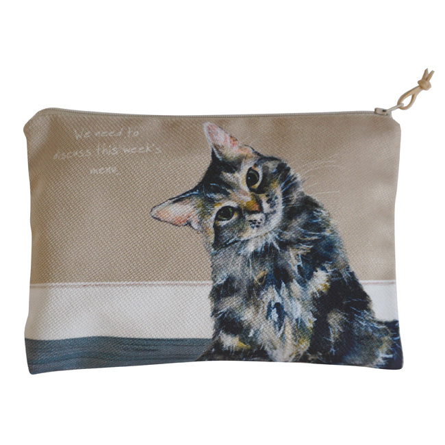 Menu Tabby Cat Pouch Little Dog Laughed