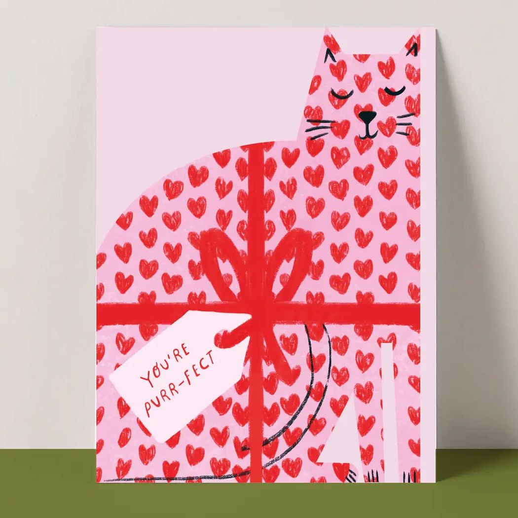 Love Cat Shaped Card