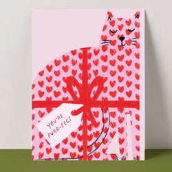 Love Cat Shaped Card