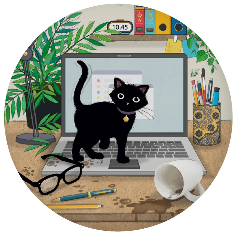 Black Kitty Fridge Magnet