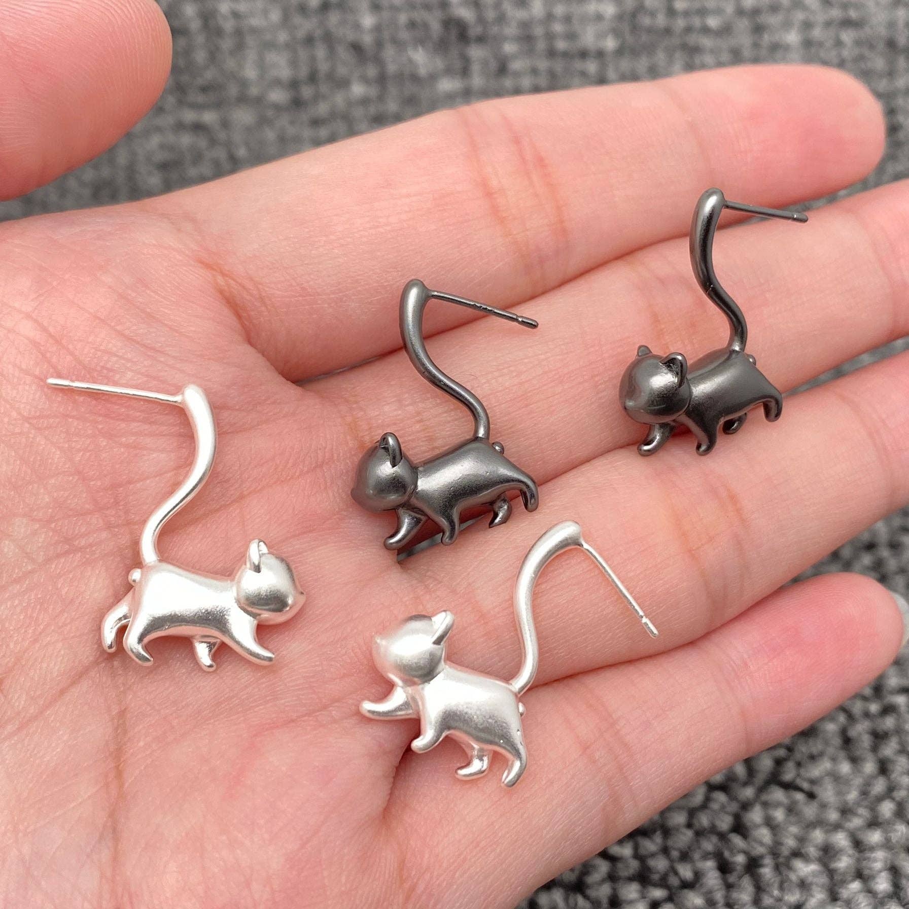 Long Tail Cat Ear Studs