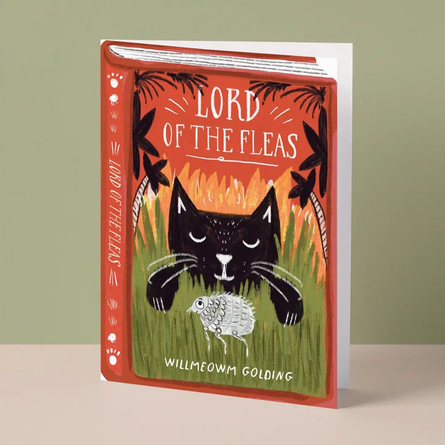 Lord of the Fleas Cat Book Card