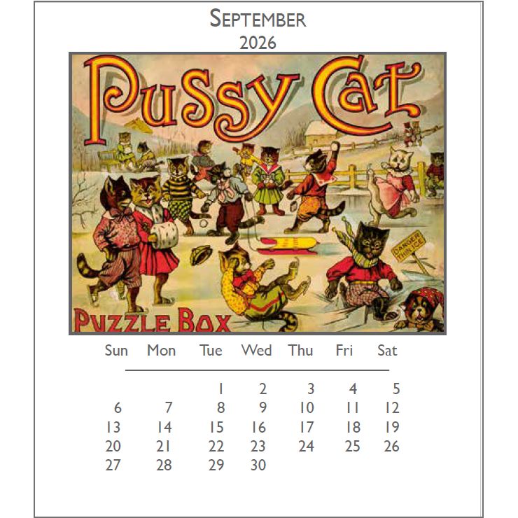 Louis Wain 2026 Desk Calendar