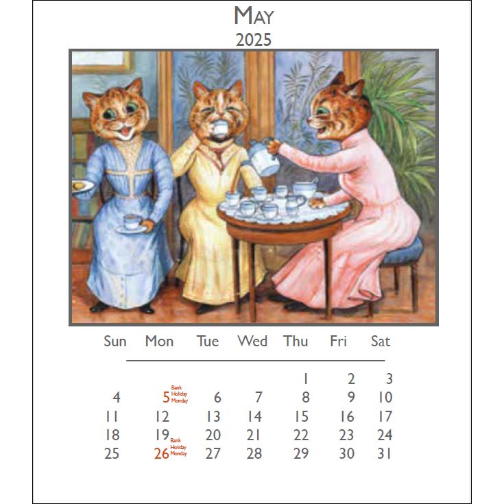 Louis Wain 2025 Desk Calendar