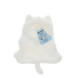 Rear view of white cat flannel with a blue point of sale tag