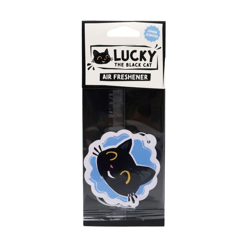 Lucky Black Cat Air Freshener, Lemon
