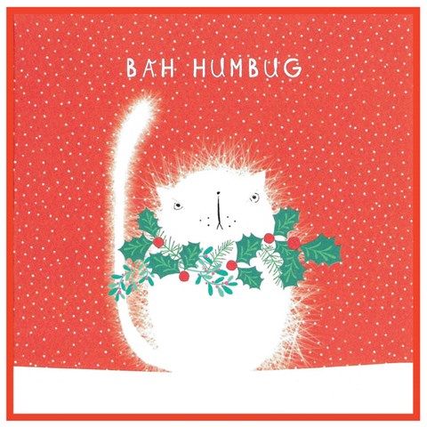 Bah Humbug Cat Christmas Card