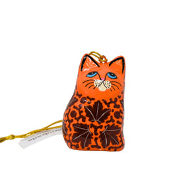 Fair Trade Leaf Design Cat Hanging Decoration