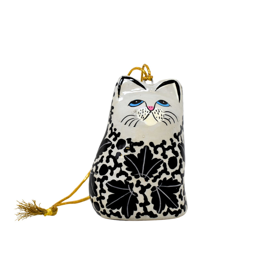 Fair Trade Leaf Design Cat Hanging Decoration