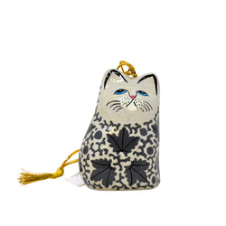 Fair Trade Leaf Design Cat Hanging Decoration
