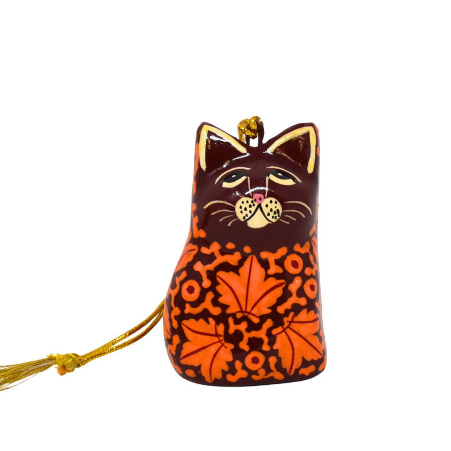 Fair Trade Leaf Design Cat Hanging Decoration