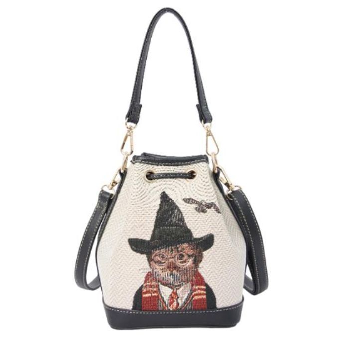Magical Cat Tapestry Bucket Bag