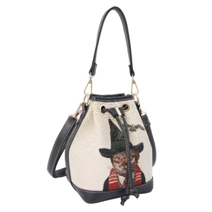Magical Cat Tapestry Bucket Bag