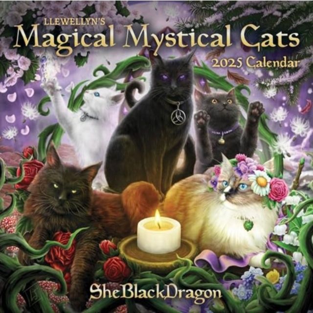 Magical Mystical Cats 2025 Wall Calendar