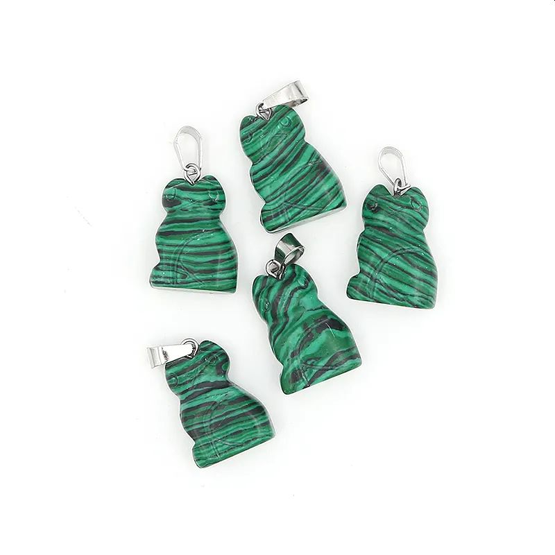 Malachite Cat Bag Charm, The Lucky Cat Shop