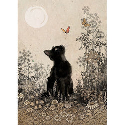 Meadow Cat Card by Bug Art