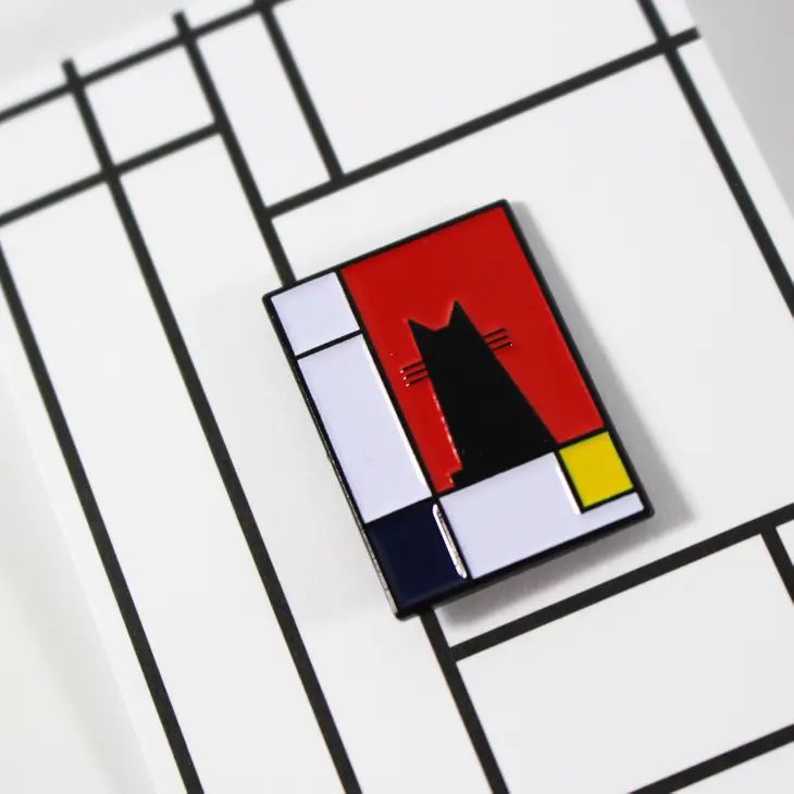 Meowdrian Cat Artist Pin Niaski