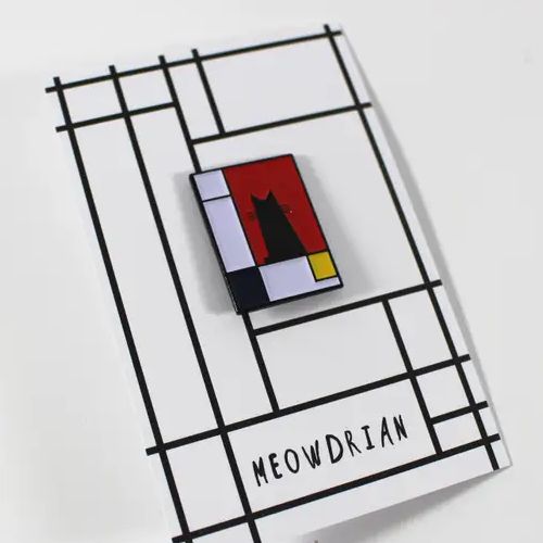 Andy Pawhol 猫艺术家胸针