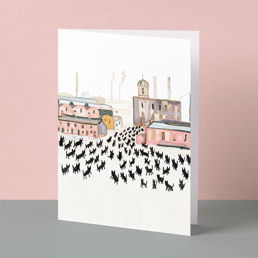 Meowry Matchstick Cats Card