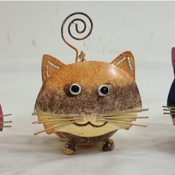 Metal Cat Outdoor Tealight Holder