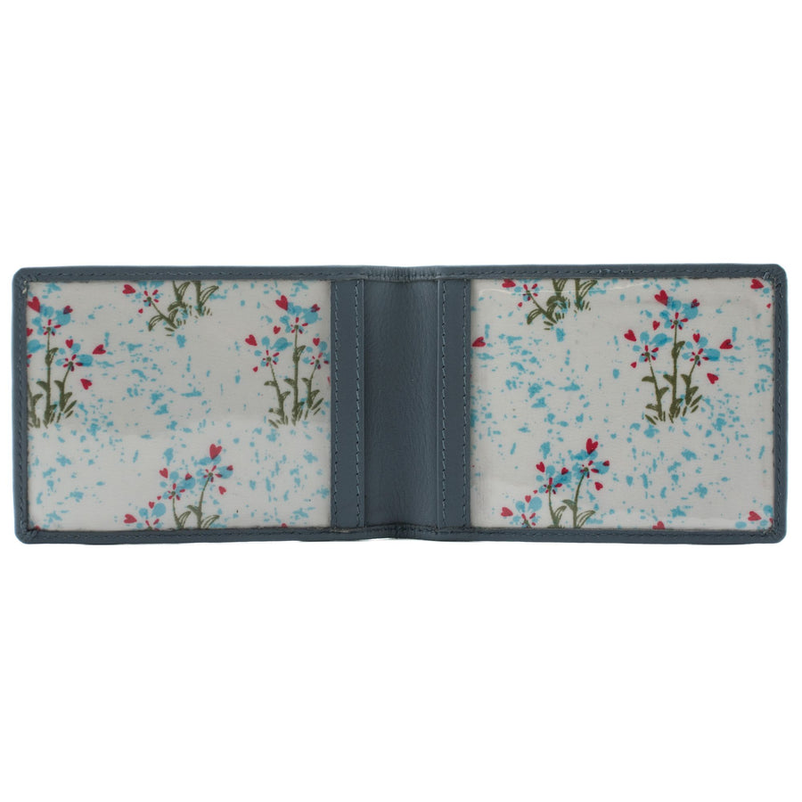 Floral patterned wallet / ID holder on a white background