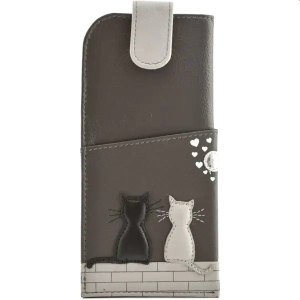 Midnight Cats Leather Glasses Case