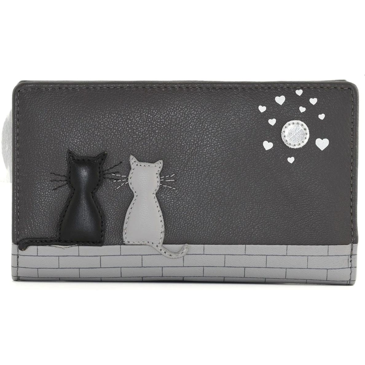 Midnight Cats Bi-fold Leather purse
