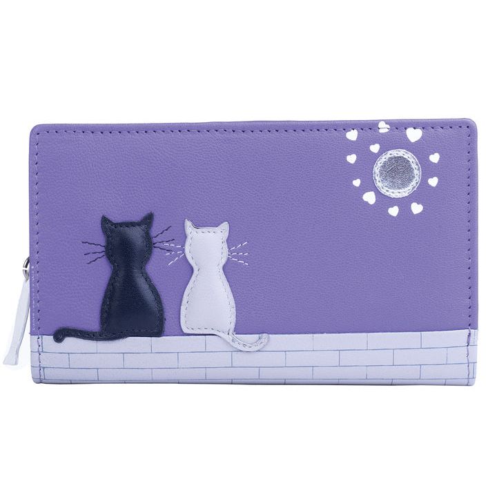 Midnight Cats Bi-fold Leather purse, The Cat Gallery