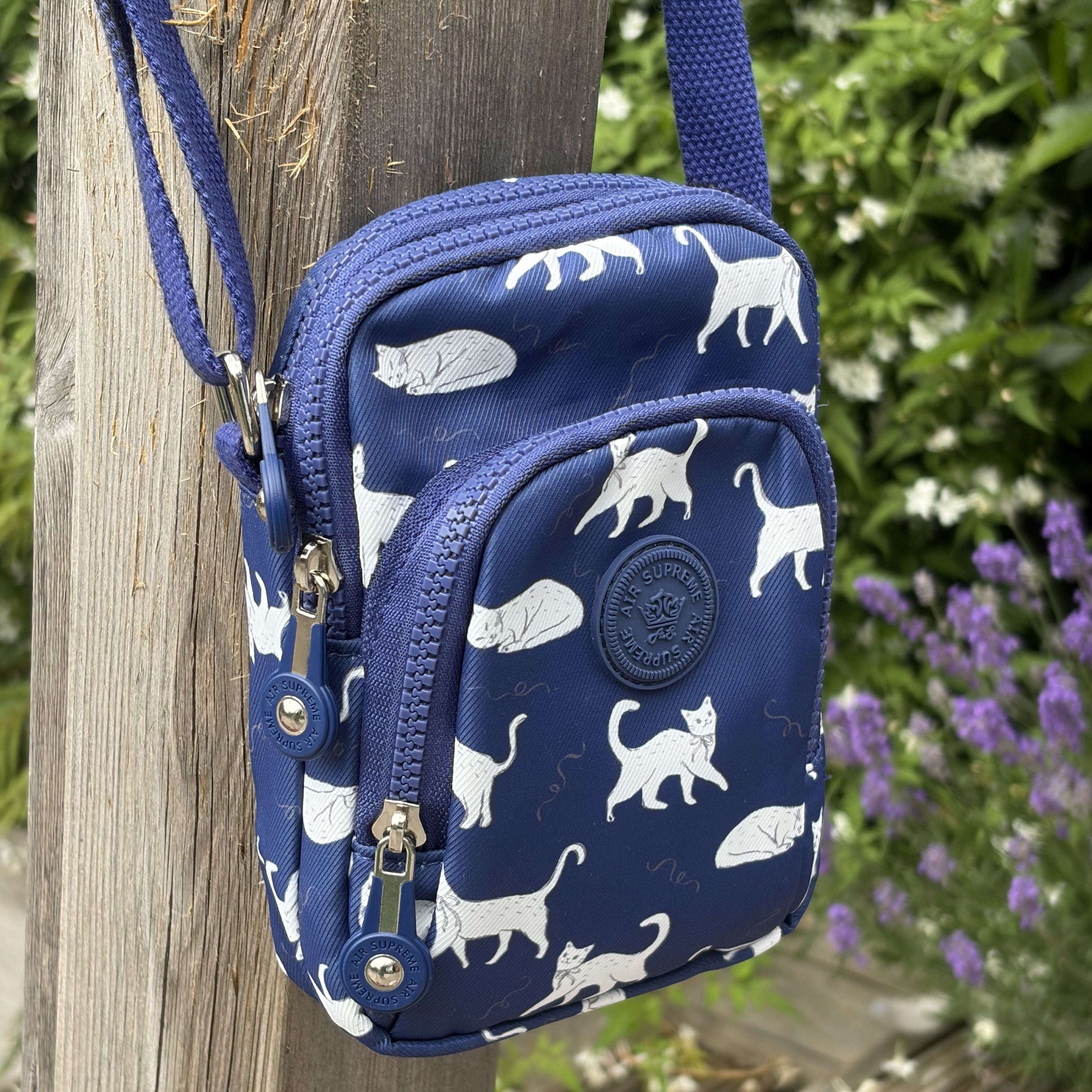 Blue Kitty Mini Cross Body Bag